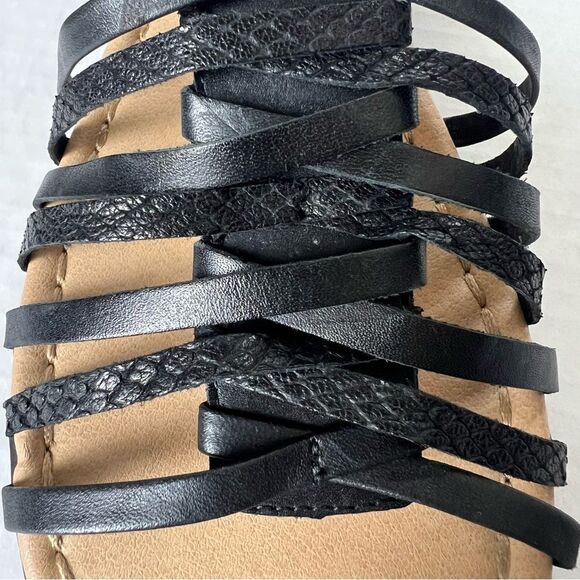 Naturalizer Black Leather Wade Weaved Strap Casual Comfy Sandals SZ 9 - Picture 9 of 10